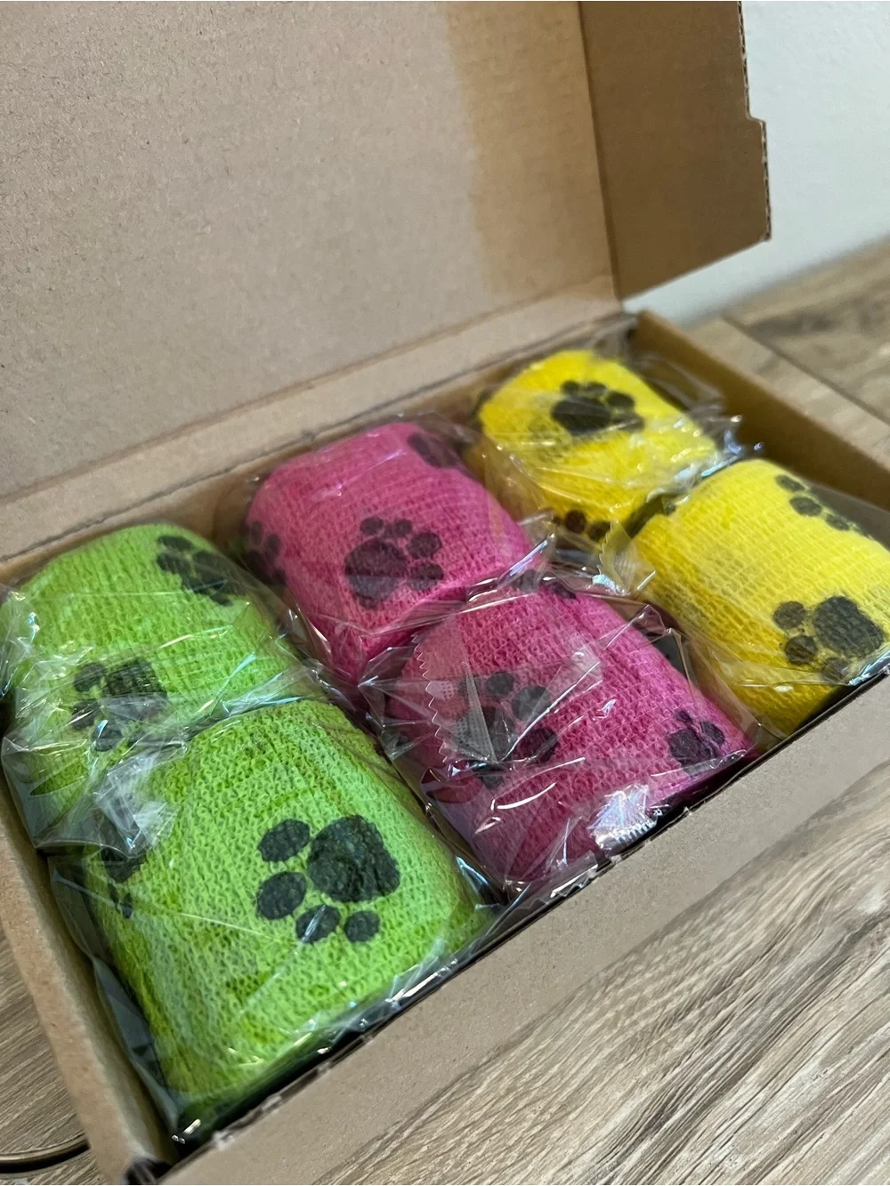6 Rolls Pet Vet Wrap Cohesive Bandage Self Adhesive 2